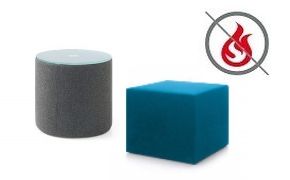 Sämtliche Komponenten aus schwer entflammbaren Materialien